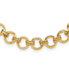14k Polished 9.4mm Fancy Circle Link 18 inch Necklace