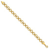 14k Polished 9.4mm Fancy Circle Link 7.5 inch Bracelet