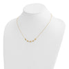14k Two-tone Diamond-cut Beads and Love Knots 18 inch Necklace