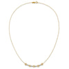 14k Two-tone Diamond-cut Beads and Love Knots 18 inch Necklace