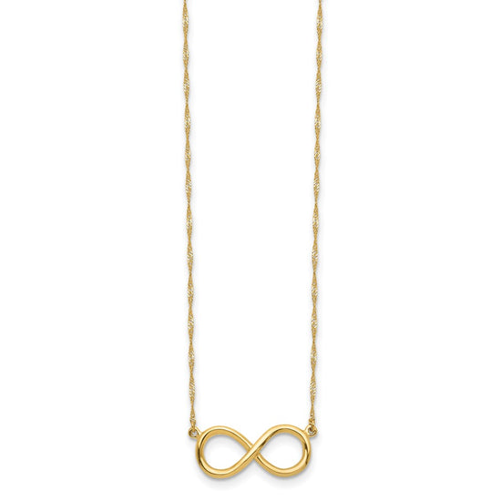 14K Polished Infinity Symbol 16.5 inch Necklace