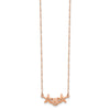 14K Rose Gold Brushed and Polished Sand Dollar and Starfish 17 inch Necklace