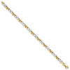 14K Two-Tone Infinity Symbol and Rolo Link 7.5 inch Bracelet