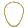 14k Fancy Graduated 7-12mm Flat Byzantine 17.5 inch Necklace