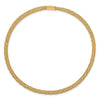14K 4mm Fancy Woven Mesh Slip-on Stretch Bracelet
