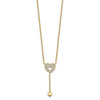 14K Heart with CZs Necklace