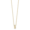 14K Polished Infinity Symbol with CZ 18 inch Necklace Plus 2 inch Extender