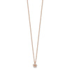 14K Rose Gold CZ Flower w/ 1in ext. Necklace