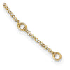 14K Two-Tone Polished Puffed and Flat Stars 17 inch Necklace Plus 1 inch Extender