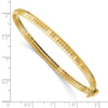 14K Polished and Satin Diamond-cut 4mm 7.5 inch Omega Bracelet