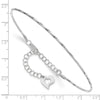 14K White Polished w/2in. Ext. Round Twisted Omega Bracelet