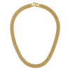 14K Brushed and Polished Basket Weave Pattern 17 inch Necklace