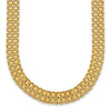 14K Brushed and Polished Basket Weave Pattern 17 inch Necklace