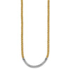 14K and White Rhodium Diamond-cut Twisted Fancy Rope 18 inch Necklace