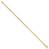 14K with White Rhodium Woven Flexible Diamond-cut Moveable Beads 7.25 inch Bracelet