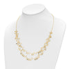 14K Polished Double Strand Fancy Link w/2 in ext. Necklace