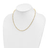 14K Textured 3.75mm Fancy Open Link 18 inch Necklace
