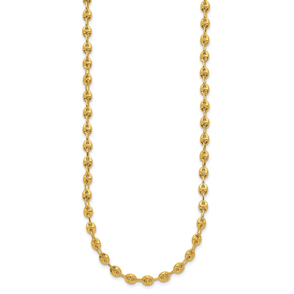 14K Polished 4.5mm Fancy Link 18 inch Necklace