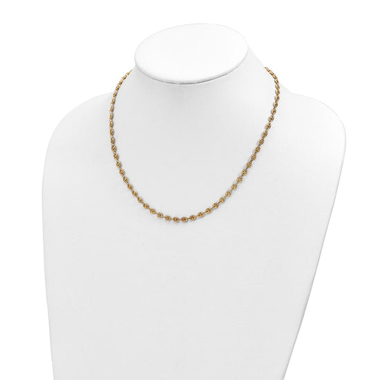 14K Polished 4.5mm Fancy Link 18 inch Necklace