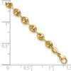 14K Polished 4mm Fancy Link 7.5 inch Bracelet