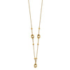 14K Polished Bead and Link w/1.5 in ext. Necklace