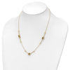 14K Polished Bead and Link w/1.5 in ext. Necklace