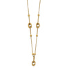 14K Polished Bead and Link w/1.5 in ext. Necklace