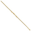 14K Polished Diamond-cut Beaded Double Strand 7.5 inch Bracelet