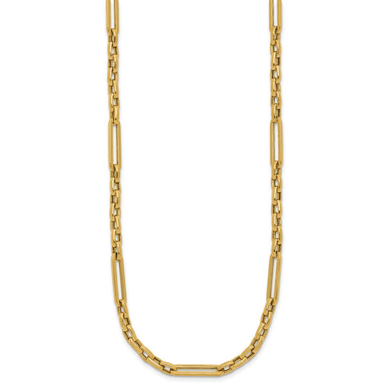 14K Polished Fancy Link Necklace