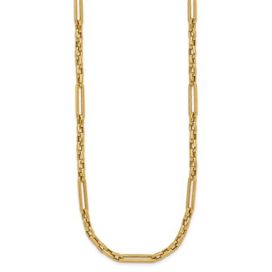 14K Polished Fancy Link Necklace