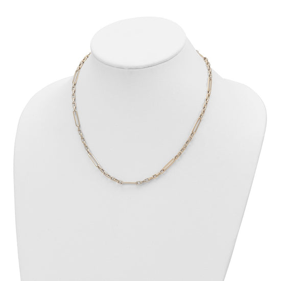 14K Polished Fancy Link Necklace