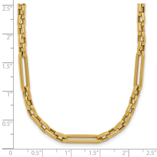 14K Polished Fancy Link Necklace