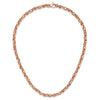 14K Rose Gold Polished 4mm Fancy Faceted Link 18 inch Necklace