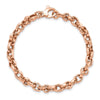 14K Rose Gold Polished 4mm Fancy Faceted Link 7.5 inch Bracelet