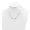 14K Polished Graduated Facet Beads 17 inch Necklace