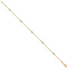 14K Two Tone Polished Bead Fancy 7.25 inch Bracelet
