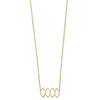14K Polished Fancy Shapes w/2 in ext. Necklace