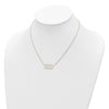 14K Polished Fancy Shapes w/2 in ext. Necklace