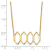 14K Polished Fancy Shapes w/2 in ext. Necklace