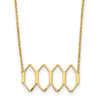 14K Polished Fancy Shapes w/2 in ext. Necklace