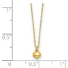14k Polished Tiny Puffed Heart Pendant 16.5 inch Necklace