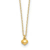 14k Polished Tiny Puffed Heart Pendant 16.5 inch Necklace