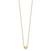 14k Polished Puffed Heart Pendant 16.5 inch Necklace
