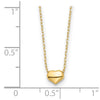 14k Polished Puffed Heart Pendant 16.5 inch Necklace