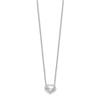 14k White Gold Polished Puffed Heart Pendant 16.5in Necklace