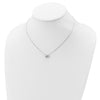 14k White Gold Polished Puffed Heart Pendant 16.5in Necklace