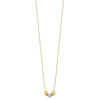 14K Two-tone Polished Laser-cut Beads 17 inch Necklace