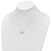 14K Two-tone Polished Laser-cut Beads 17 inch Necklace