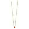 14k Polished Red and Black Enameled Small Ladybug 16.5 inch Necklace