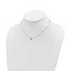 14k Polished Red and Black Enameled Small Ladybug 16.5 inch Necklace